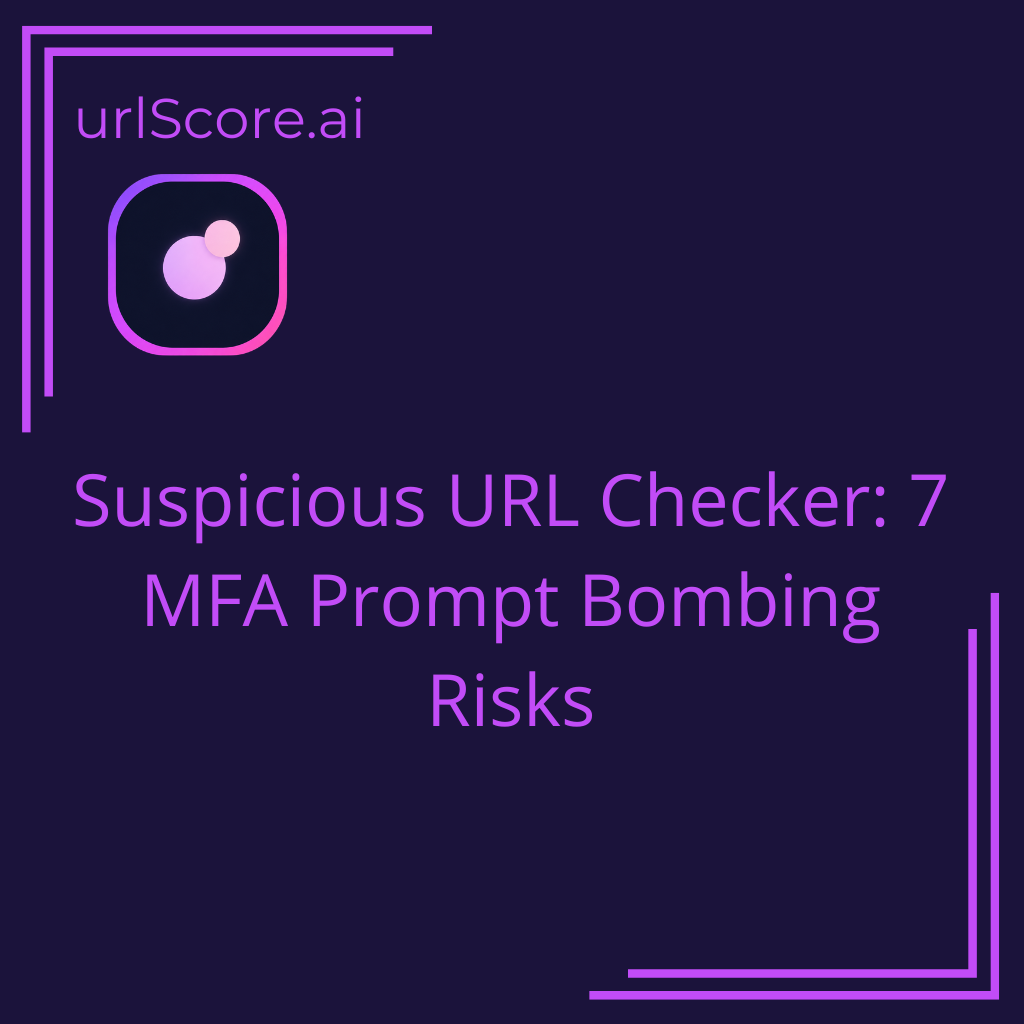 Suspicious URL Checker: 7 MFA Prompt Bombing Risks