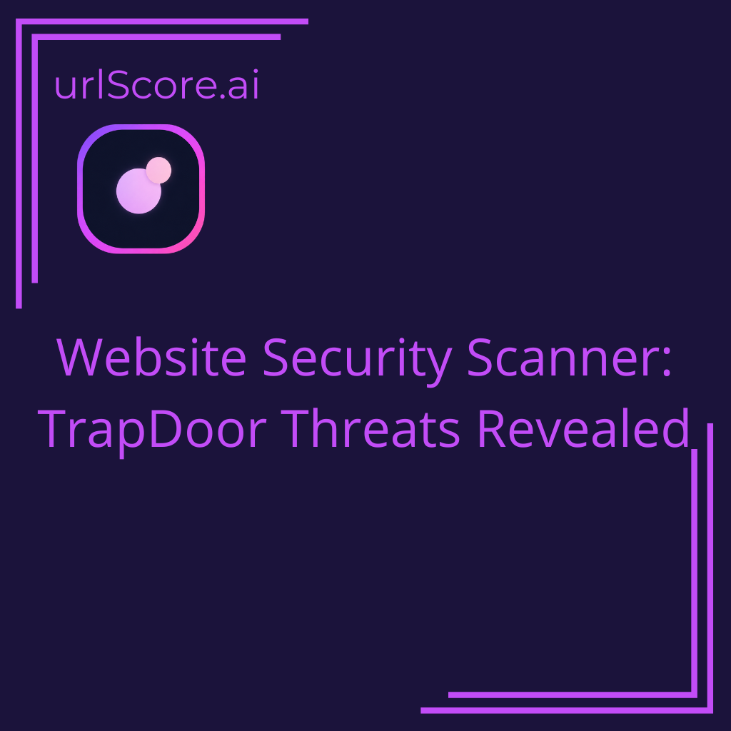 Website Security Scanner: TrapDoor Threats Revealed