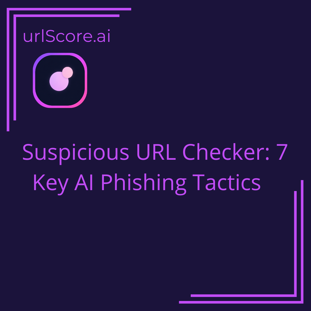 Suspicious URL Checker: 7 Key AI Phishing Tactics