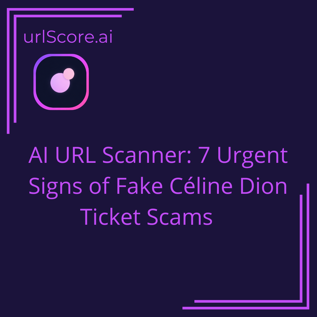AI URL Scanner: 7 Urgent Signs of Fake Céline Dion Ticket Scams