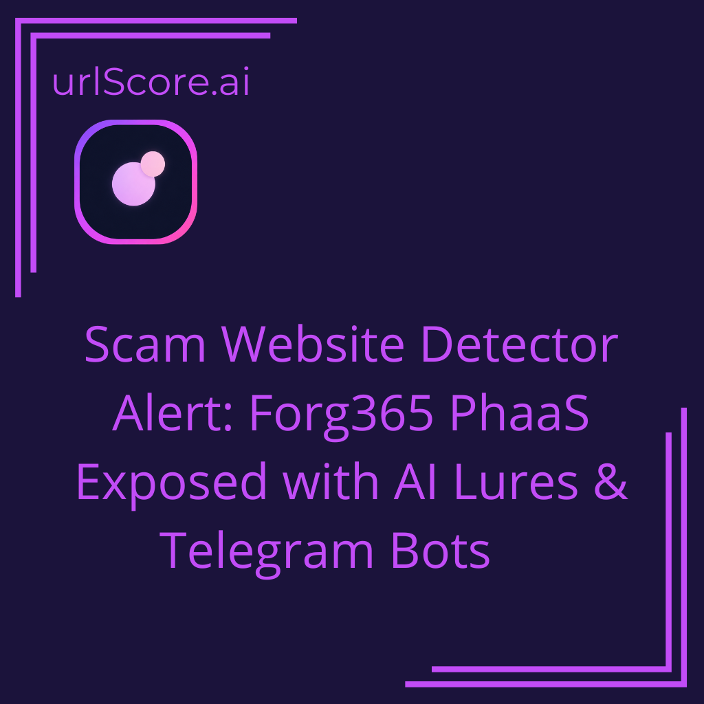 Scam Website Detector Alert: Forg365 PhaaS Exposed with AI Lures & Telegram Bots