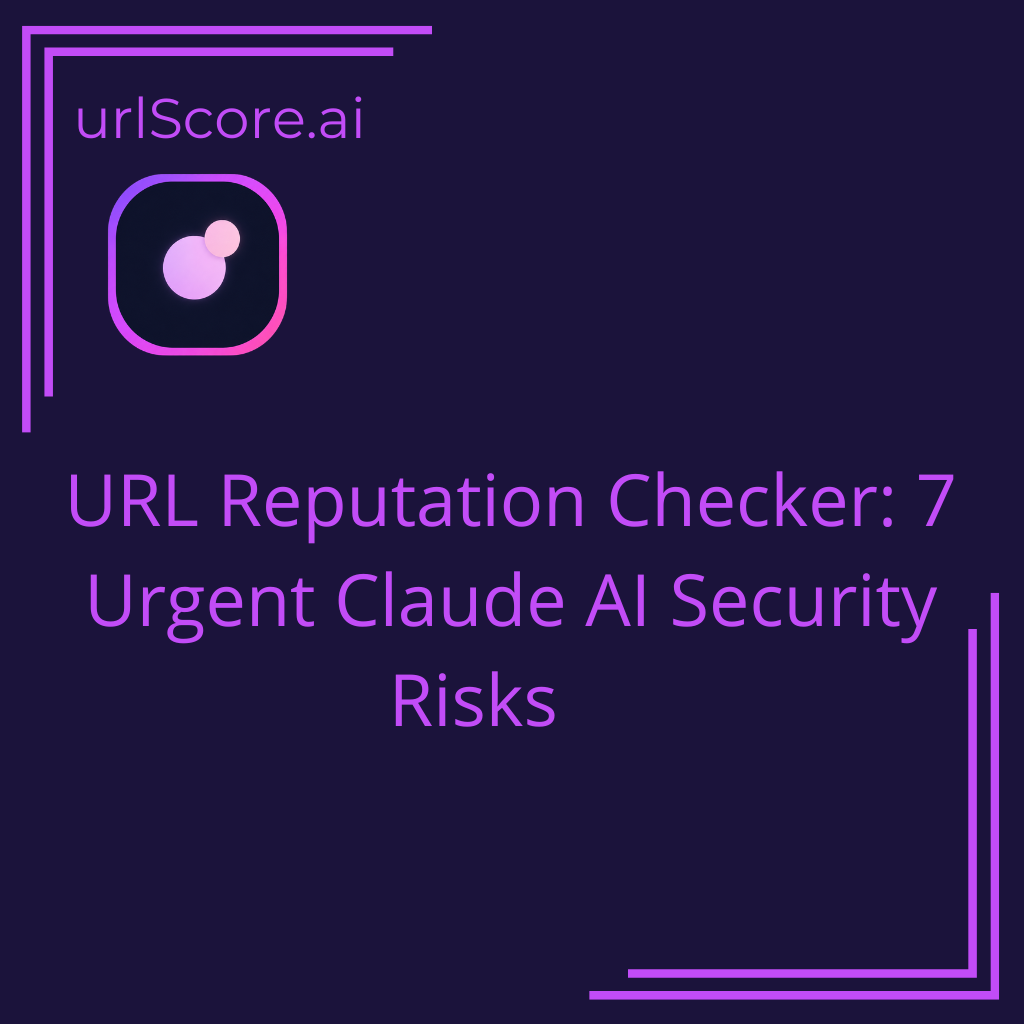 URL Reputation Checker: 7 Urgent Claude AI Security Risks