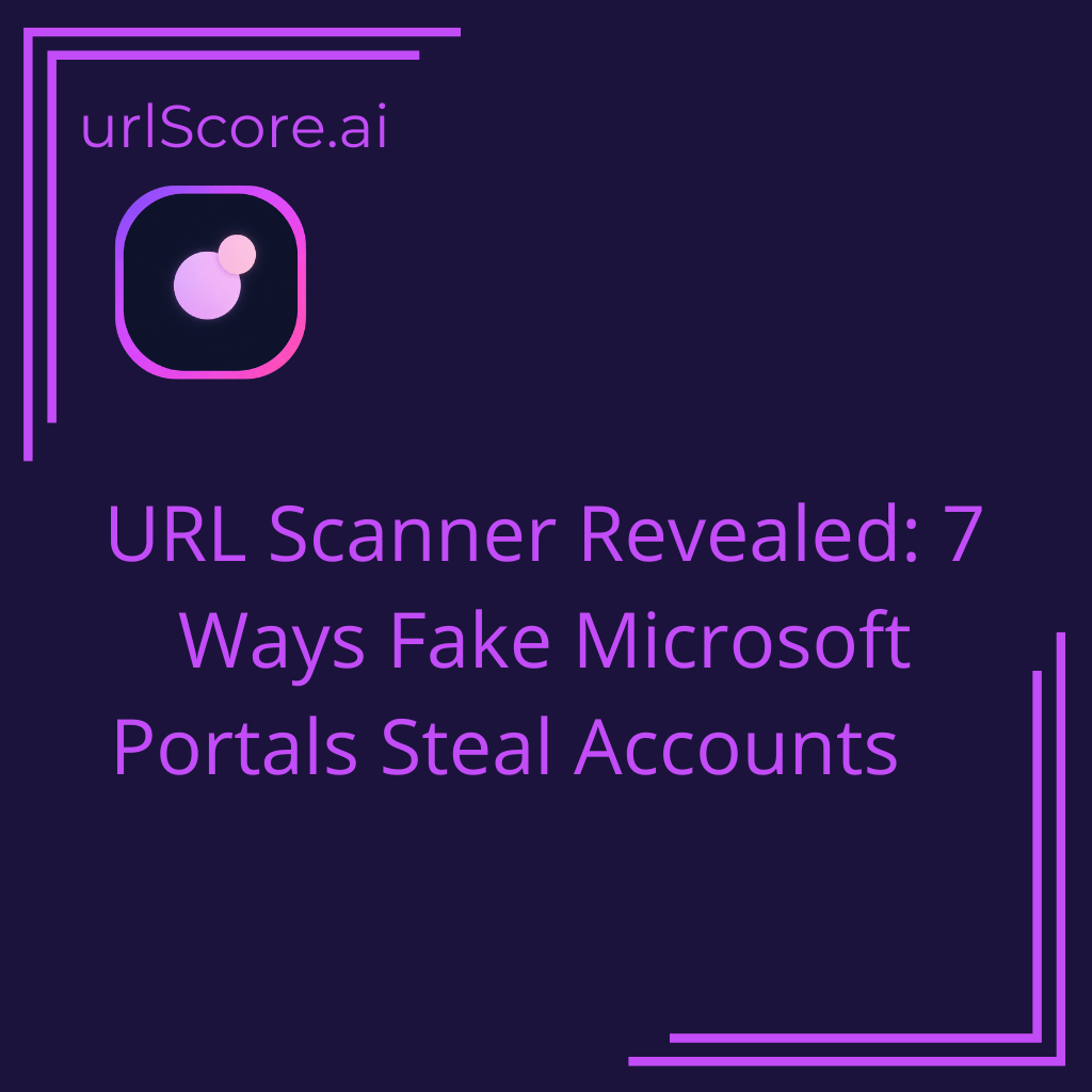 URL Scanner Revealed: 7 Ways Fake Microsoft Portals Steal Accounts
