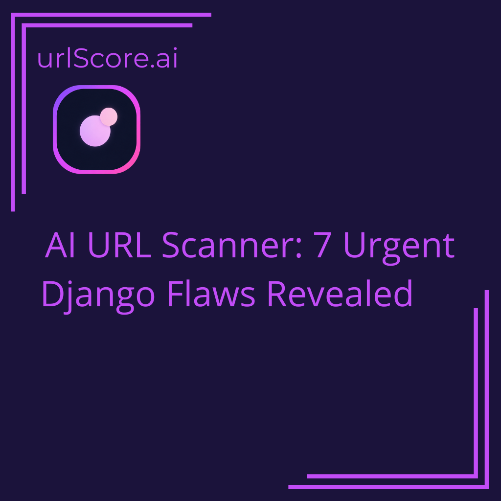 AI URL Scanner: 7 Urgent Django Flaws Revealed