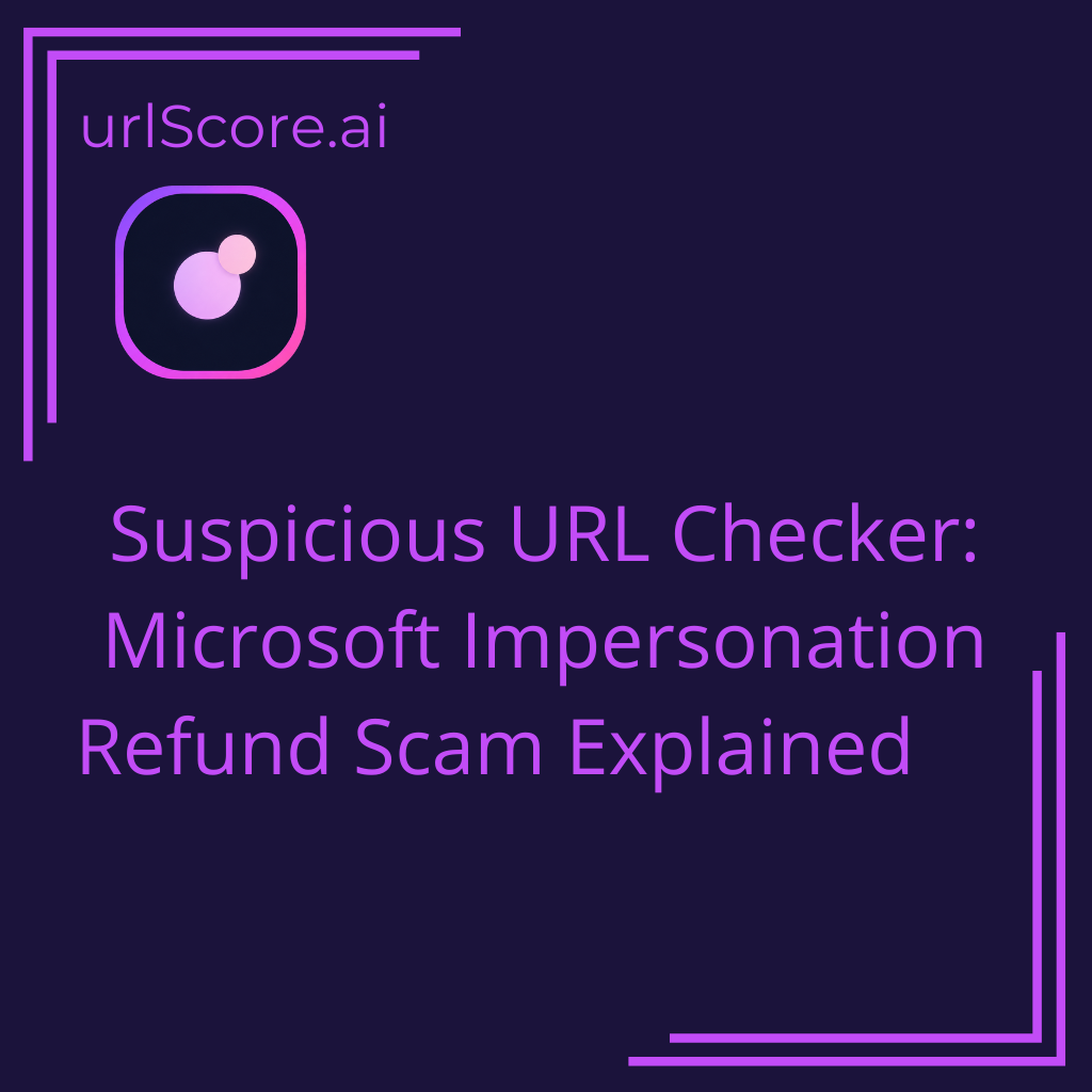 Suspicious URL Checker: Microsoft Impersonation Refund Scam Explained